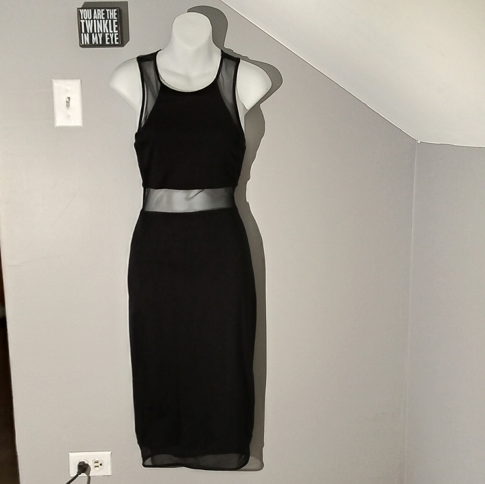 Express Black Midi Dress So 0 NWOT
